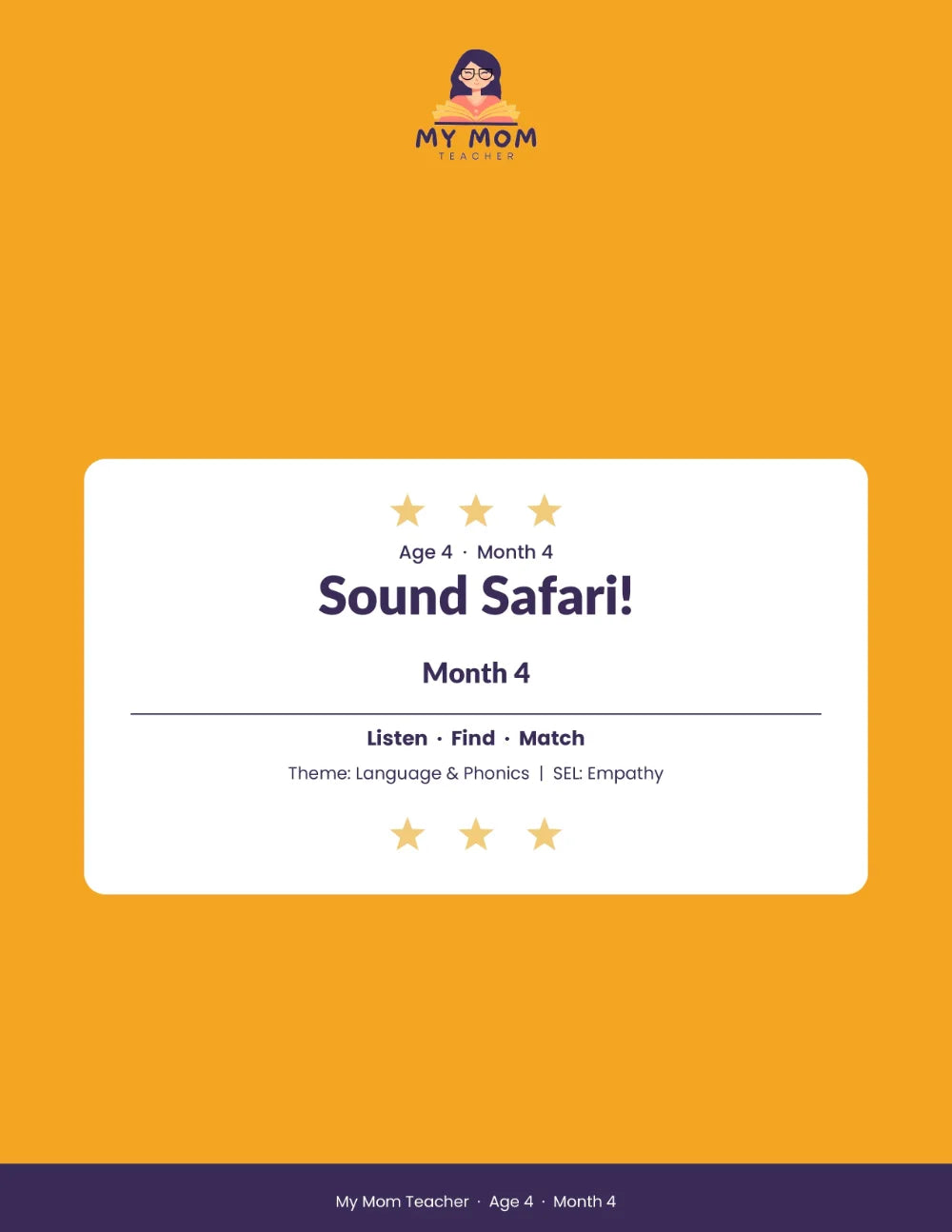 5 Age-Specific Curricula · Ages 2 to 6