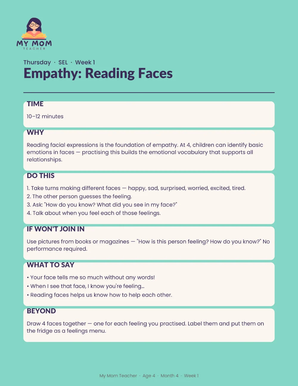 5 Age-Specific Curricula · Ages 2 to 6